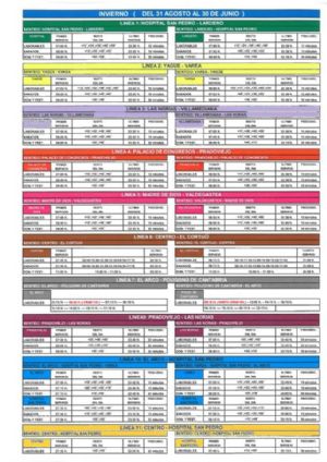 HORARIOS INVIERNO